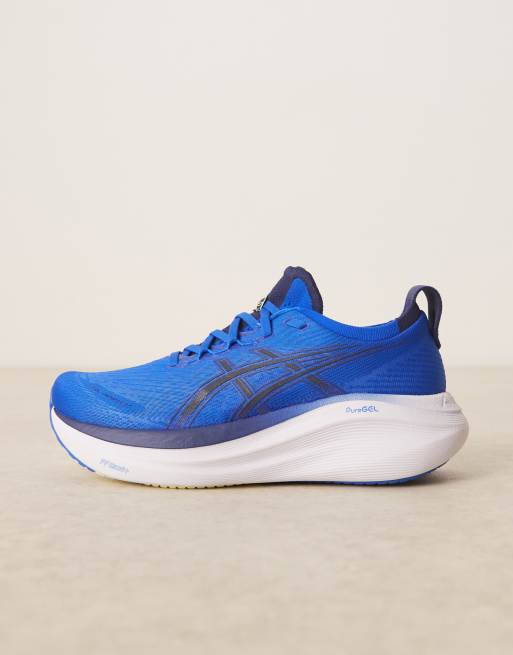 Asics Gel-Nimbus 27 running trainers in illusion blue and indigo blue