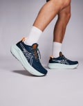 [Asics] Asics Gel-Nimbus 27 TR running trainers in stone and tranquil teal-Neutral 42 NUDE
