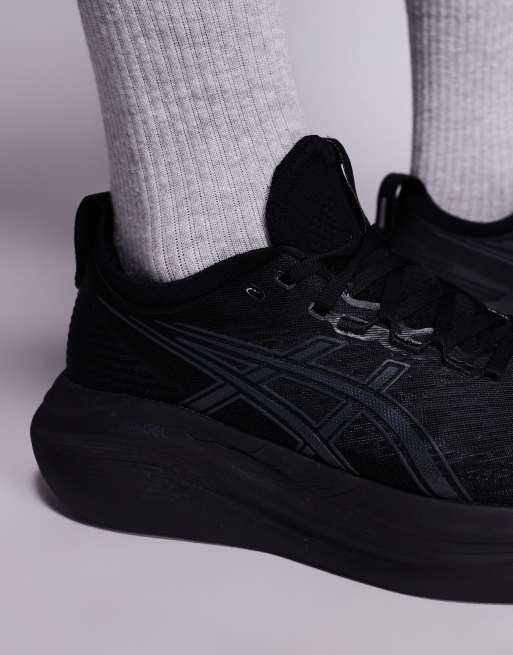 Asics – Gel-Nimbus 27 – Trippelsvarta löparskor, 4 av 5
