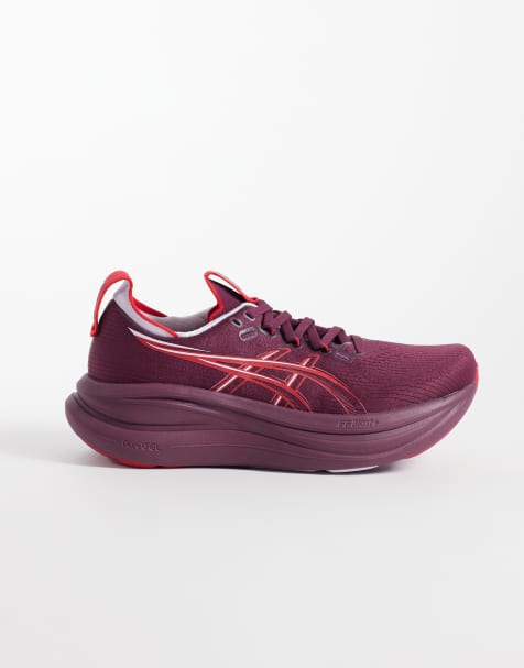 Asics Gel-Nimbus 28 løbesneakers i lilla og rød - view 1
