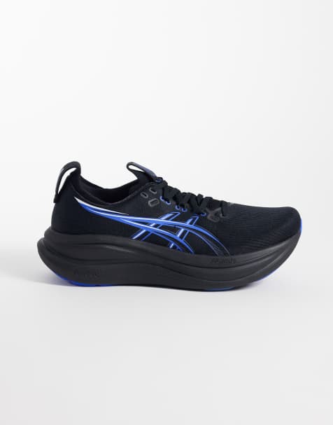 Asics Gel-Nimbus 28 løbesneakers i sort og neonblå - view 1