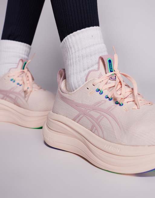 Asics Gel-Nimbus 28 running trainers in pearl pink and morganite, 5 of 5
