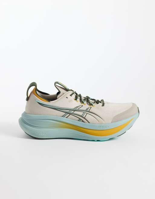 Asics - Gel-Nimbus 28 - Sneakers da corsa da trail color pietra e blu