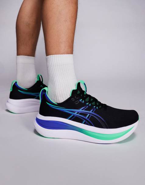 Asics - Gel-Nimbus 28 - Sneakers nere e blu navy - view 1