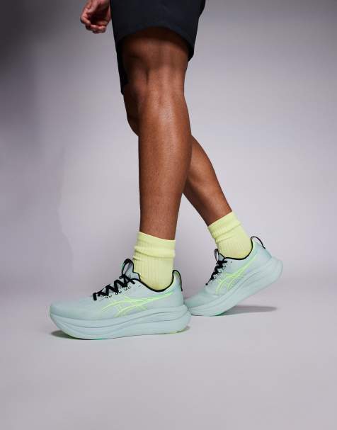 Asics – Gel-Nimbus 28 – Szaro-zielone buty sportowe - view 1