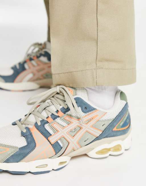 Asics – Gel-Nimbus 9 Unisex – Biało-różowo-niebieskie buty sportowe, 3 z 4