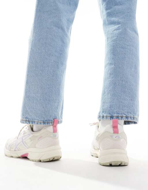 Asics – Gel-Nunobiki – Gräddvit och rosa träningsskor, 3 av 5