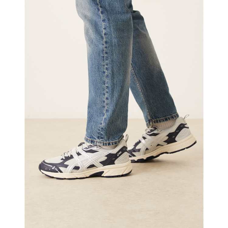 asics GEL-NUNOBIKI レース スニーカー Asics Gel-Nunobiki trainers in off white and navy | ASOS