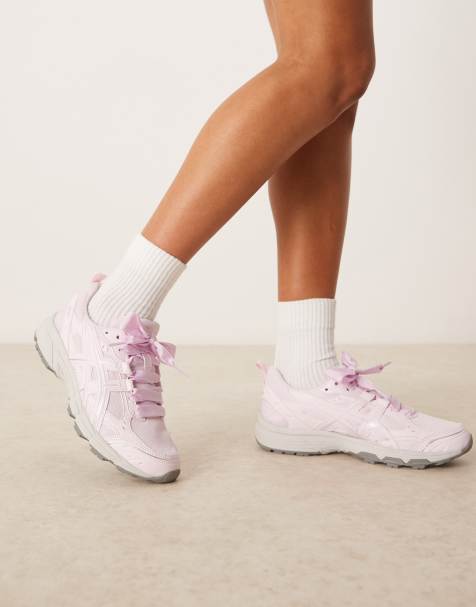 Asics Gel-Nunobiki trainers in pink and silver - view 1