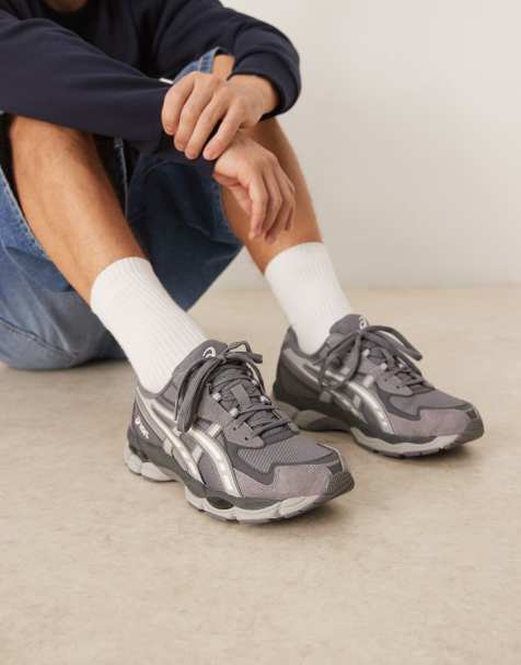 Asics - Gel-NYC 2055 - Mørkegrå sneakers med lysegrå detaljer - view 1