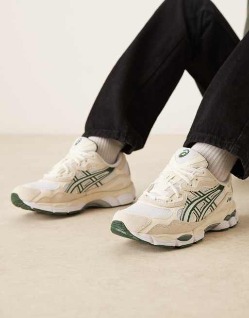 Asics - Gel-NYC - Sneakers color avorio e verde bosco
