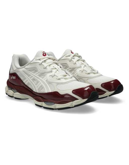 ASICS Gel-NYC sneakers color crema e rosso antico, 3 di 4