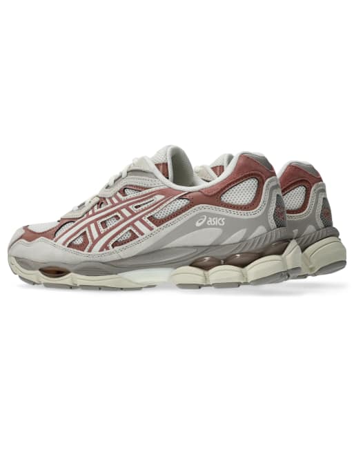 Asics Gel-NYC sneakers in crème en bruin, 4 van 4