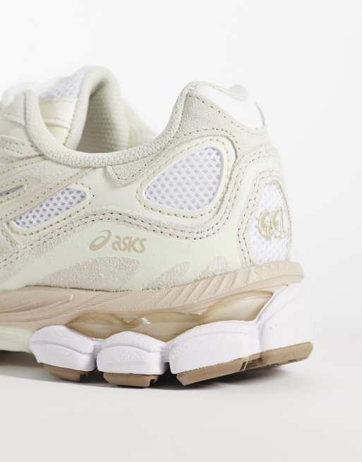 Asics Gel-NYC trainers in cream and feather grey, 5 of 5