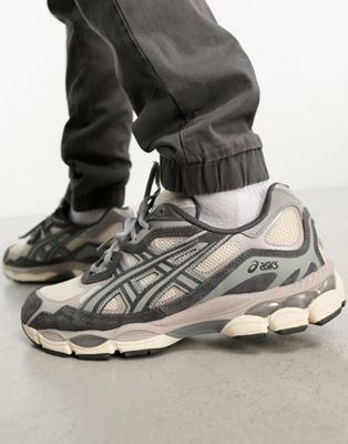 Asics Gel-NYC trainers in cream and grey | ASOS