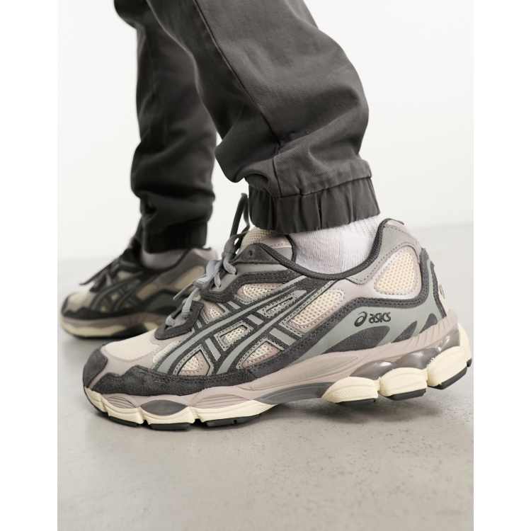 Asics Gel-NYC trainers in cream and grey | ASOS