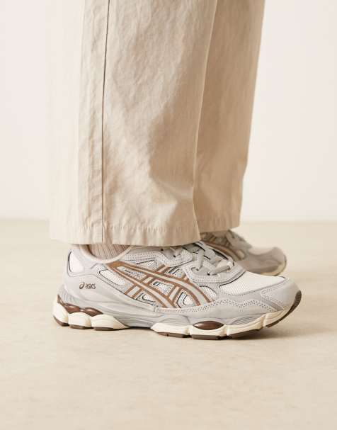 Asics Gel-Nyc trainers in cream/cement grey - view 1