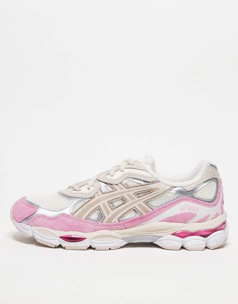 Asics Gel-NYC unisex trainers in cream and pink - view 1