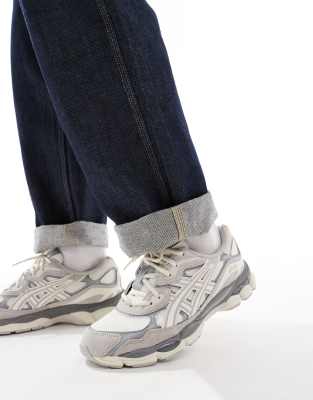 Asics Asics Gel-NYC unisex trainers in off white and muted pink