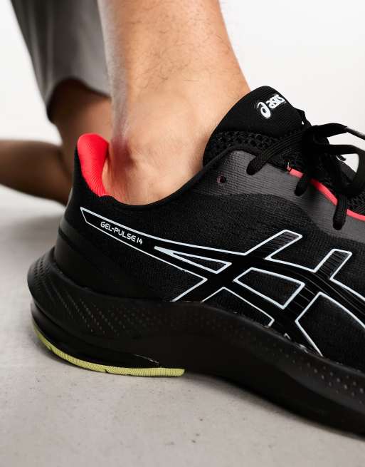 Asics Gel Pulse 14 Baskets de course neutres Noir et rouge