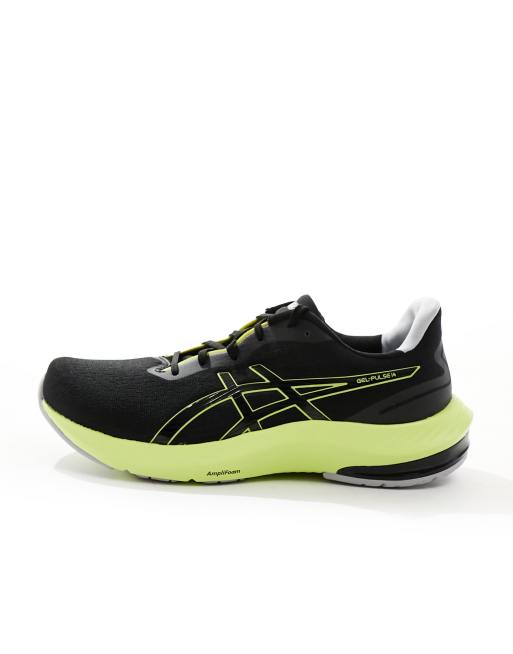 Asics – Gel-Pulse 14 Neutral – Czarno-limonkowe buty sportowe do biegania, 2 z 5