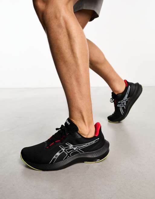 Asics Gel Pulse 14 neutral running trainers in black and red