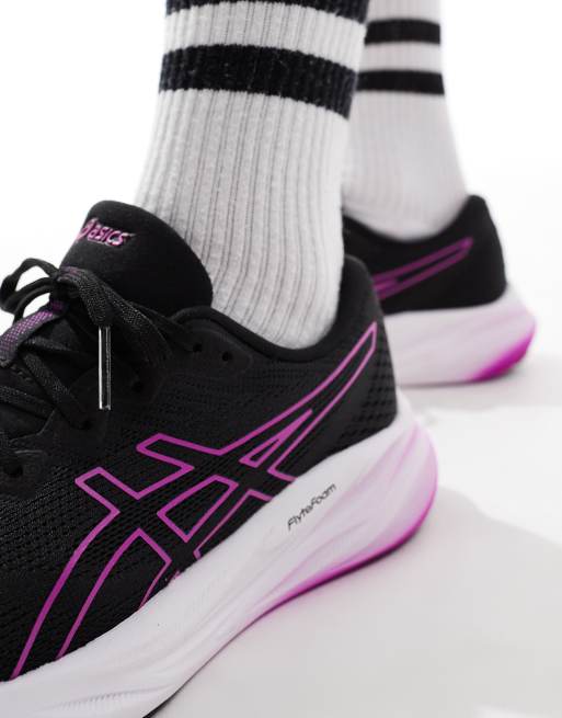 Asics - Gel-Pulse 15 - Baskets de course neutres - Noir/rose vif, 3 de 5