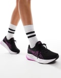 [Asics] Asics Gel-Pulse 15 neutral running trainers in black and hot pink 36 BLACK