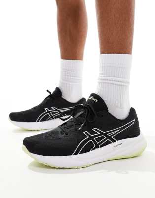 Asics Gel-Pulse 15 neutral running trainers in black and silver