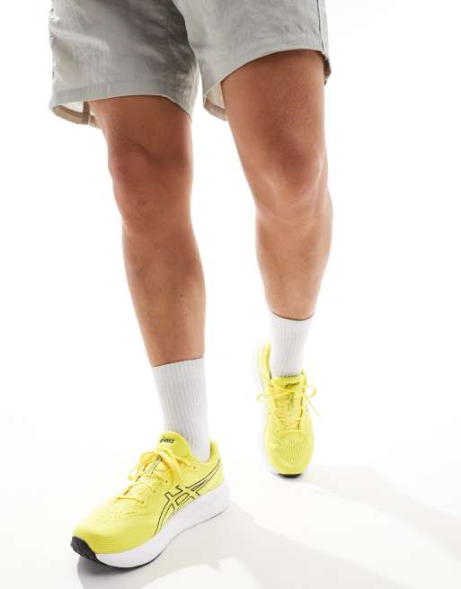 Asics Gel-Pulse 15 neutral running trainers in bright yellow and black, 5 of 5