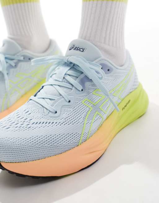 Asics Gel Pulse 15 neutral running trainers in grey and yellow ASOS