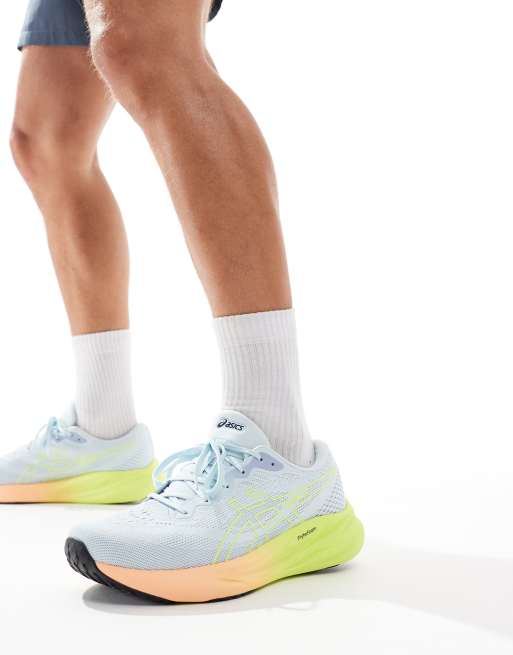 Asics - Gel-Pulse 15 Neutral - Sneakers da corsa color grigio e giallo fluo