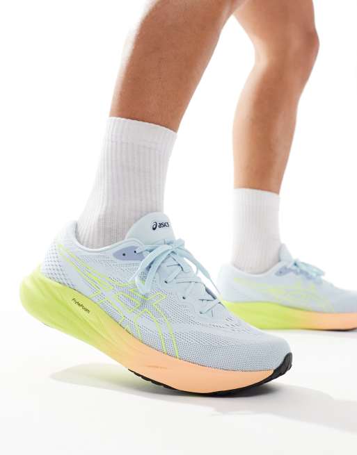 Asics Gel Pulse 15 Neutral Sneakers da corsa color grigio e giallo fluo ASOS