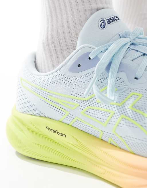 Asics – Gel-Pulse 15 Neutral – Szaro-neonowożółte buty sportowe do biegania, 4 z 5