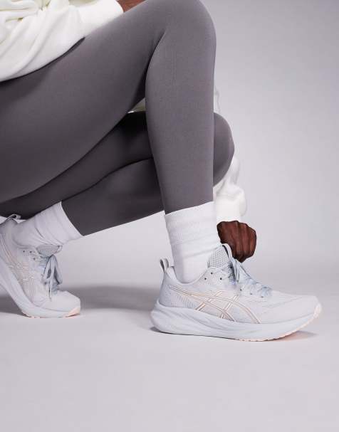 Asics – Gel-Pulse 16 – Grå och rosa löparskor - view 1