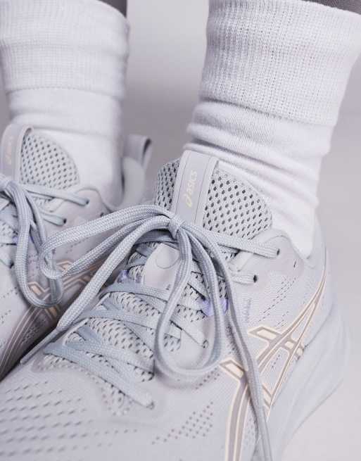 Asics – Gel-Pulse 16 – Grå och rosa löparskor, 4 av 5