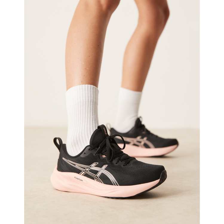 Asics Gel-pulse 16 running trainers in black and breeze | ASOS