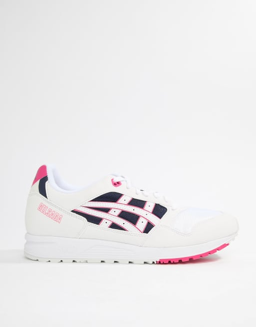 Asics gel saga white pink outlet glow