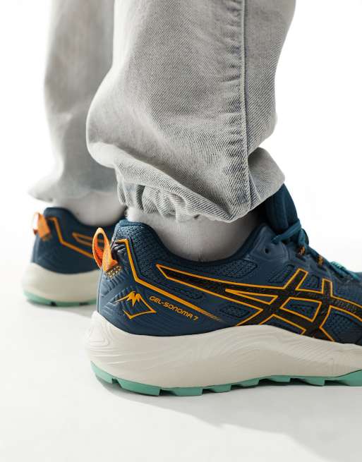 Asics Gel-Sonoma Baskets de course Bleu magnétique et noir