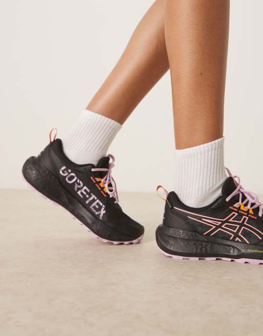 Asics Gel-Sonoma GTX running trainers in black and light ube ASOS