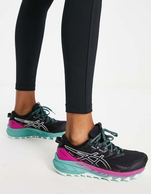 Felpa asics nera store e fucsia