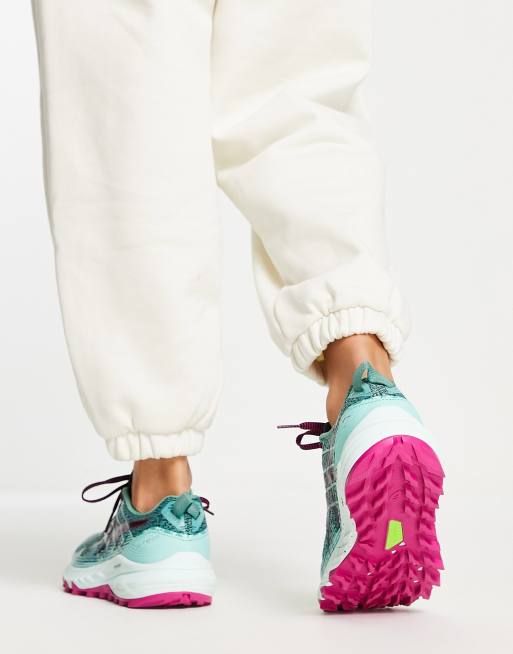 Asics - Gel-Trabuco 10 trail - Sneakers i salviegrøn og pink , 4 af 4