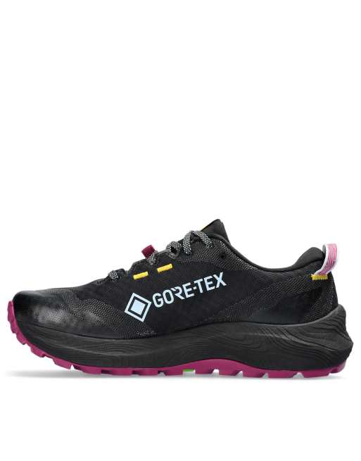 Asics – Gel-Trabuco 12 GTX – Czarno-błękitne wodoodporne buty sportowe do biegania w terenie