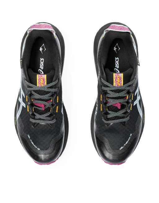 ASICS - Gel-Trabuco 12 GTX - Sneakers da trail running resistenti all'acqua nere e azzurre, 4 di 4