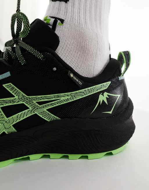 Asics - Gel-Trabuco 12 GTX - Sorte og neongrønne vandtætte trailløbe-sneakers, 5 af 5
