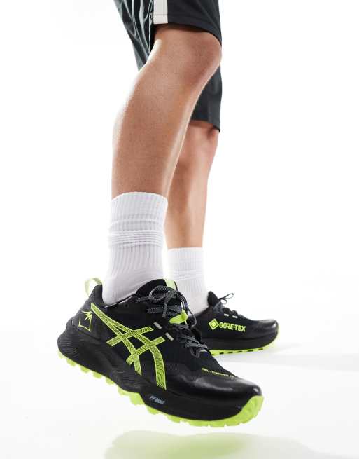 Asics - Gel-Trabuco 12 GTX - Sorte og neongule og vandtætte sneakers til trailøb