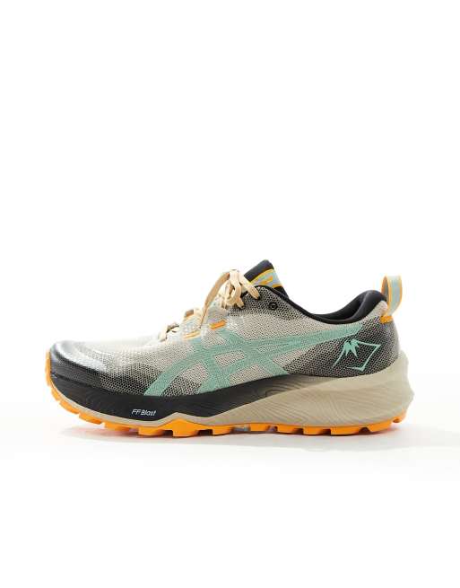Asics - Gel-Trabuco 12 - Hardloopschoenen in verengrijs en donkermint, 2 van 5