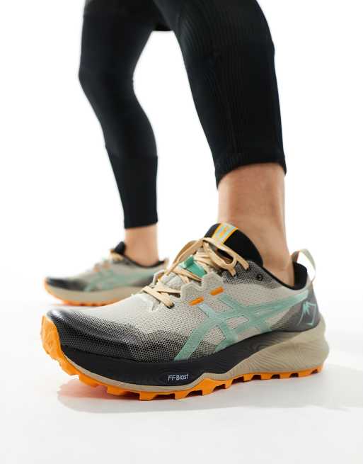 Asics - Gel-Trabuco 12 - Hardloopschoenen in verengrijs en donkermint, 5 van 5