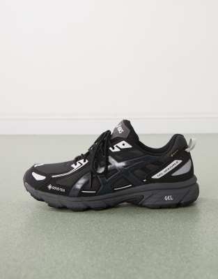 Asics Gel-Venture 6 GTx trainers in black and silver