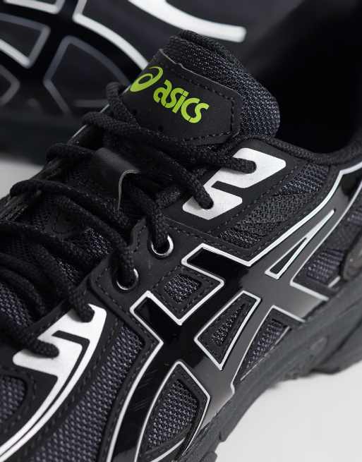 ASICS Gel-Venture 6 sneakers i svart och lime, 4 av 5